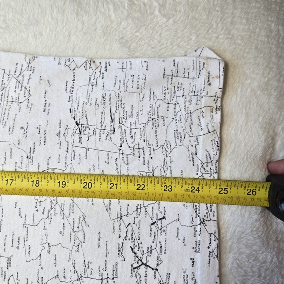 Vintage Texas Road Map T Shirt Mens Medium White AOP All Over Print Made In USA - Picture 8 of 8